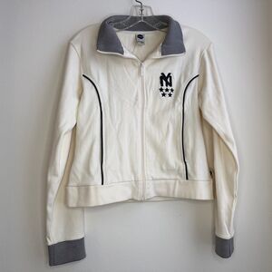 Y2K Blue Marlin NY Track Zip Up Sweatshirt Jacket Sz S